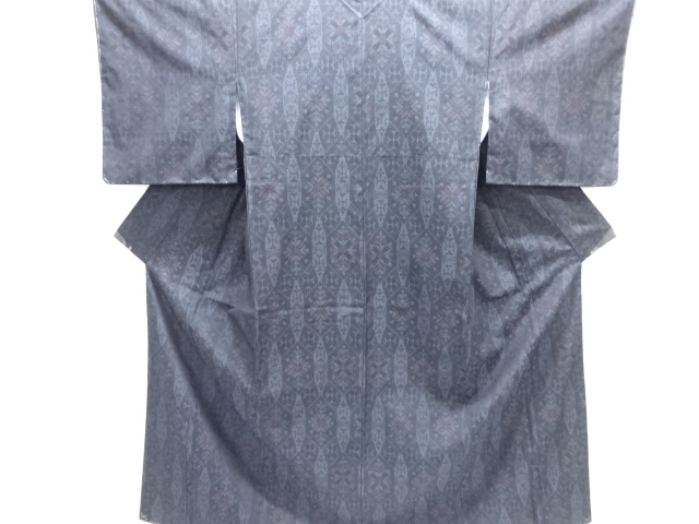 JAPANESE KIMONO / UNUSED TSUMUGI / WOVEN SARASA PATTERN 